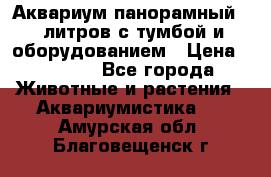 Аквариум панорамный 60 литров с тумбой и оборудованием › Цена ­ 6 000 - Все города Животные и растения » Аквариумистика   . Амурская обл.,Благовещенск г.